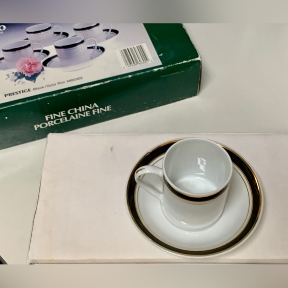 Vintage Brand New Old Stock Unused ESPRESSO SERVICE For 4 Cup & Saucer Set - Picture 12 of 12